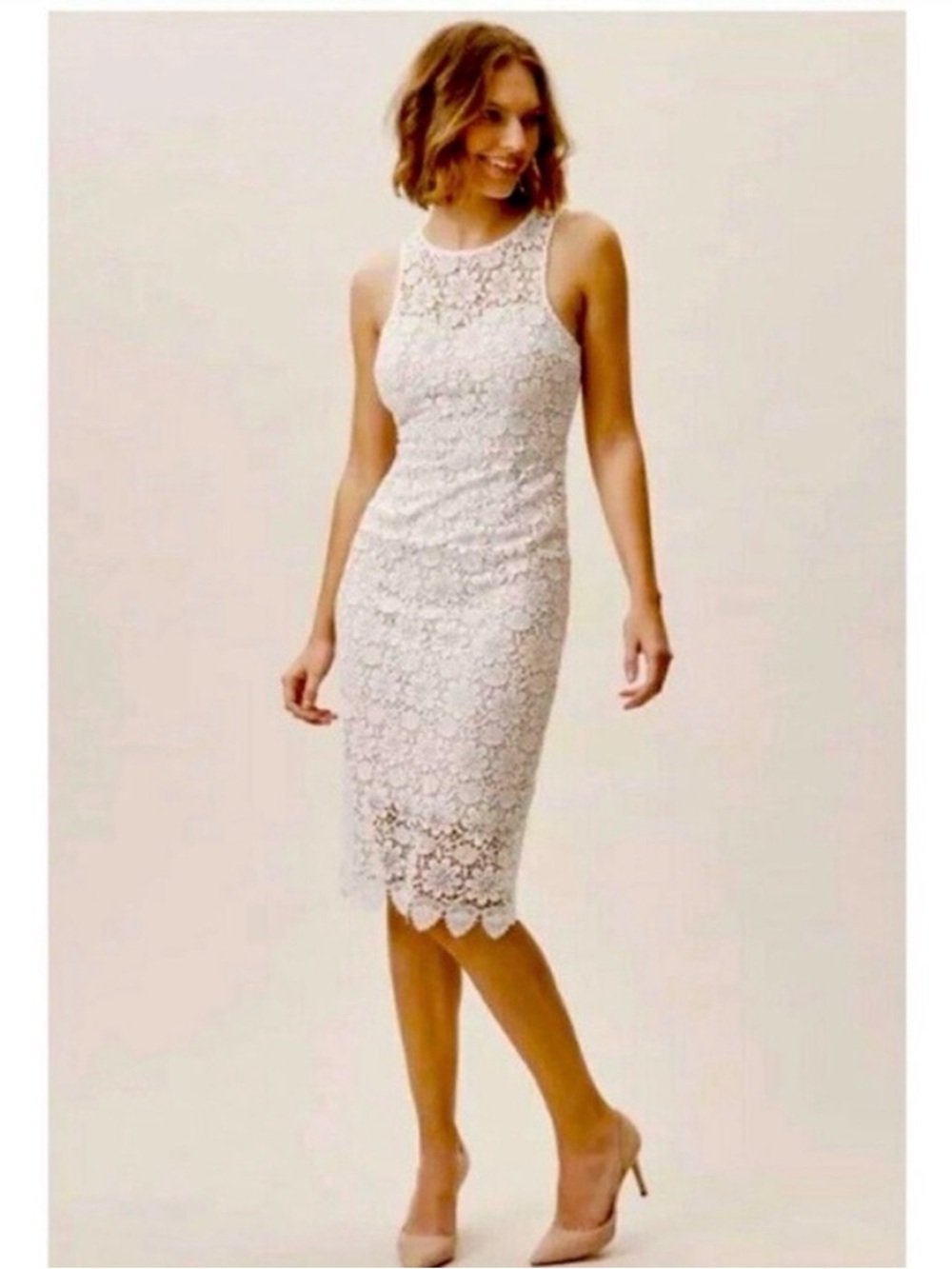 BHLDN White midi Dress